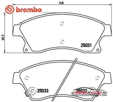 Achat de BREMBO P 59 076 Kit de plaquettes de frein, frein à disque pas chères