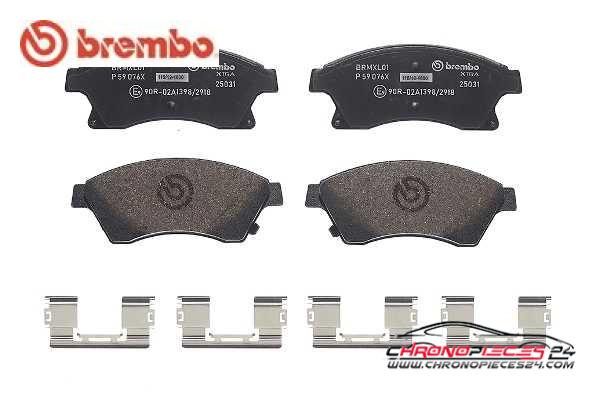 Achat de BREMBO P 59 076X Kit de plaquettes de frein, frein à disque pas chères