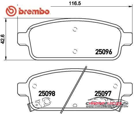 Achat de BREMBO P 59 080 Kit de plaquettes de frein, frein à disque pas chères