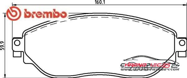 Achat de BREMBO P 59 082 Kit de plaquettes de frein, frein à disque pas chères