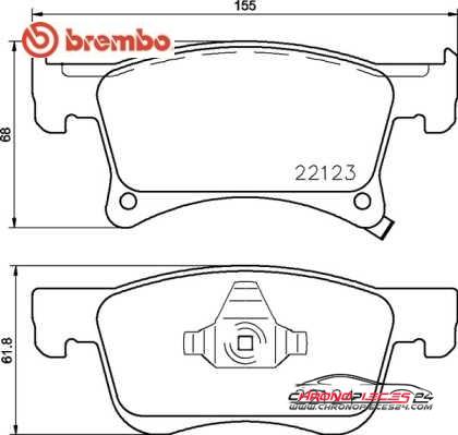 Achat de BREMBO P 59 083 Kit de plaquettes de frein, frein à disque pas chères