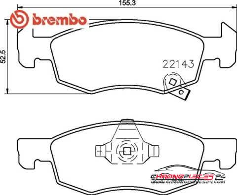 Achat de BREMBO P 59 084 Kit de plaquettes de frein, frein à disque pas chères