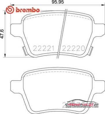 Achat de BREMBO P 59 086 Kit de plaquettes de frein, frein à disque pas chères