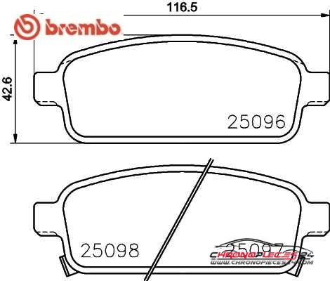 Achat de BREMBO P 59 087 Kit de plaquettes de frein, frein à disque pas chères