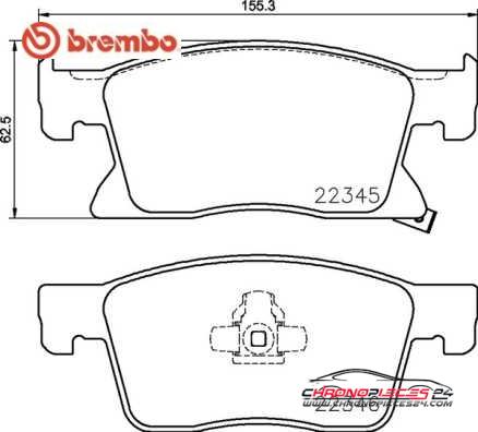 Achat de BREMBO P 59 091 Kit de plaquettes de frein, frein à disque pas chères