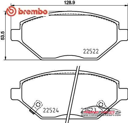 Achat de BREMBO P 59 093 Kit de plaquettes de frein, frein à disque pas chères