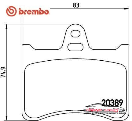 Achat de BREMBO P 61 019 Kit de plaquettes de frein, frein à disque pas chères