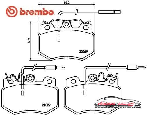 Achat de BREMBO P 61 031 Kit de plaquettes de frein, frein à disque pas chères