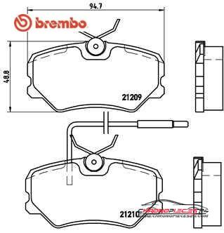 Achat de BREMBO P 61 035 Kit de plaquettes de frein, frein à disque pas chères