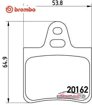 Achat de BREMBO P 61 037 Kit de plaquettes de frein, frein à disque pas chères