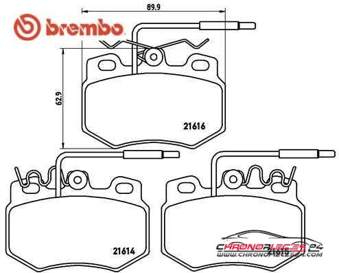 Achat de BREMBO P 61 041 Kit de plaquettes de frein, frein à disque pas chères