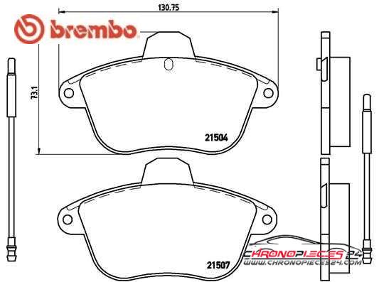 Achat de BREMBO P 61 046 Kit de plaquettes de frein, frein à disque pas chères