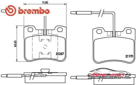 Achat de BREMBO P 61 047 Kit de plaquettes de frein, frein à disque pas chères