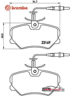 Achat de BREMBO P 61 050 Kit de plaquettes de frein, frein à disque pas chères