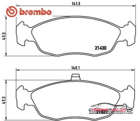 Achat de BREMBO P 61 051 Kit de plaquettes de frein, frein à disque pas chères