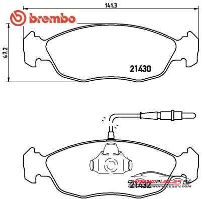 Achat de BREMBO P 61 054 Kit de plaquettes de frein, frein à disque pas chères