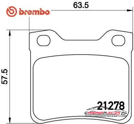 Achat de BREMBO P 61 058 Kit de plaquettes de frein, frein à disque pas chères