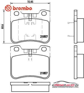 Achat de BREMBO P 61 059 Kit de plaquettes de frein, frein à disque pas chères