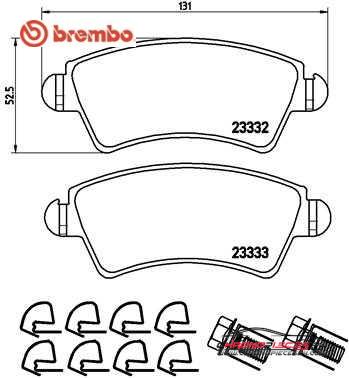 Achat de BREMBO P 61 067 Kit de plaquettes de frein, frein à disque pas chères