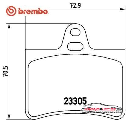 Achat de BREMBO P 61 073 Kit de plaquettes de frein, frein à disque pas chères