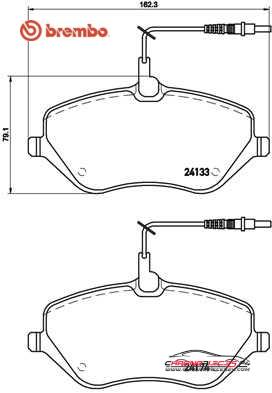 Achat de BREMBO P 61 078 Kit de plaquettes de frein, frein à disque pas chères