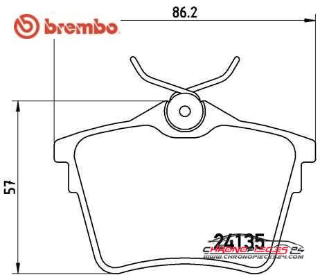 Achat de BREMBO P 61 079 Kit de plaquettes de frein, frein à disque pas chères