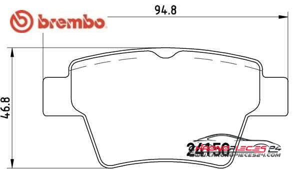 Achat de BREMBO P 61 080 Kit de plaquettes de frein, frein à disque pas chères