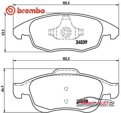 Achat de BREMBO P 61 083 Kit de plaquettes de frein, frein à disque pas chères