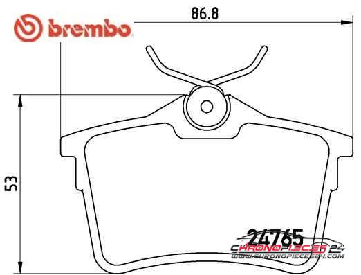 Achat de BREMBO P 61 084 Kit de plaquettes de frein, frein à disque pas chères