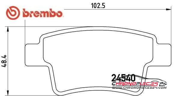 Achat de BREMBO P 61 085 Kit de plaquettes de frein, frein à disque pas chères