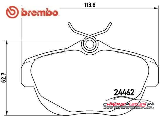 Achat de BREMBO P 61 087 Kit de plaquettes de frein, frein à disque pas chères