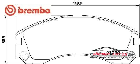 Achat de BREMBO P 61 089 Kit de plaquettes de frein, frein à disque pas chères