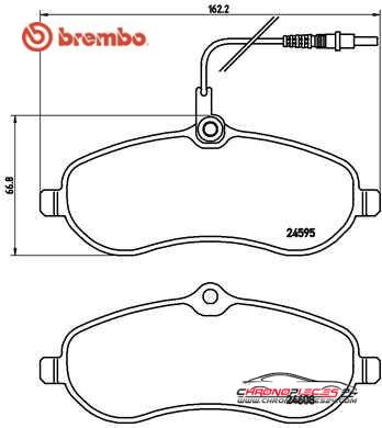 Achat de BREMBO P 61 096 Kit de plaquettes de frein, frein à disque pas chères