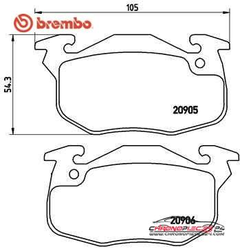 Achat de BREMBO P 61 097 Kit de plaquettes de frein, frein à disque pas chères