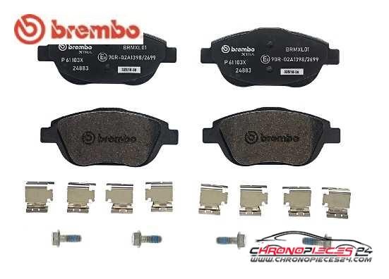 Achat de BREMBO P 61 103X Kit de plaquettes de frein, frein à disque pas chères