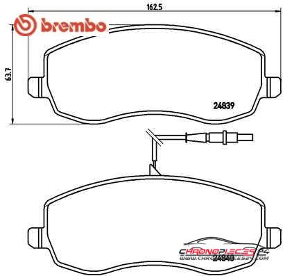 Achat de BREMBO P 61 104 Kit de plaquettes de frein, frein à disque pas chères