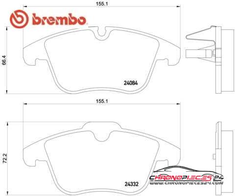 Achat de BREMBO P 61 106 Kit de plaquettes de frein, frein à disque pas chères