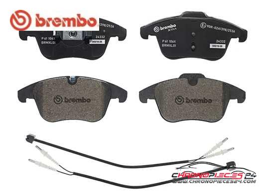 Achat de BREMBO P 61 106X Kit de plaquettes de frein, frein à disque pas chères