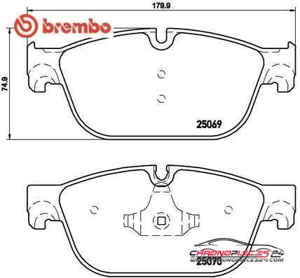 Achat de BREMBO P 61 107 Kit de plaquettes de frein, frein à disque pas chères