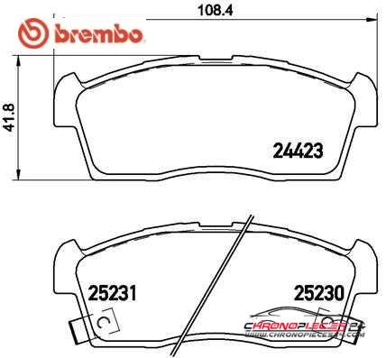 Achat de BREMBO P 61 108 Kit de plaquettes de frein, frein à disque pas chères