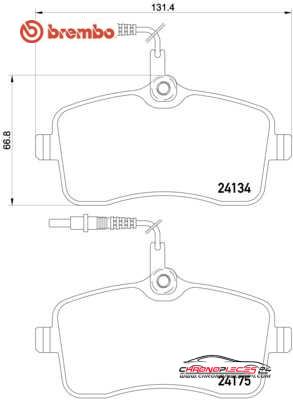 Achat de BREMBO P 61 109 Kit de plaquettes de frein, frein à disque pas chères