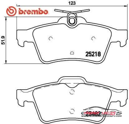 Achat de BREMBO P 61 110 Kit de plaquettes de frein, frein à disque pas chères