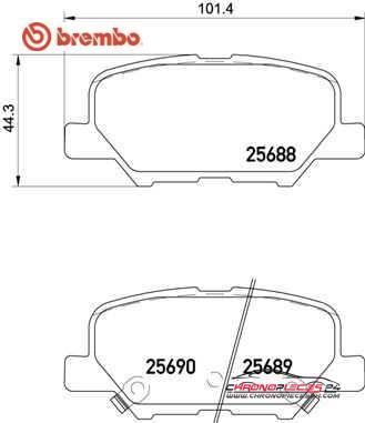 Achat de BREMBO P 61 111 Kit de plaquettes de frein, frein à disque pas chères