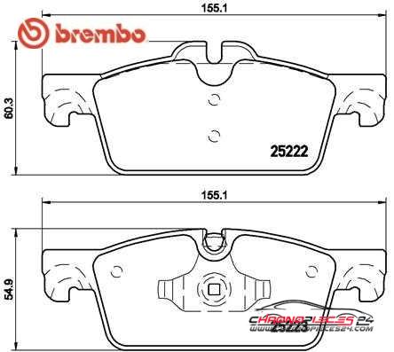 Achat de BREMBO P 61 112 Kit de plaquettes de frein, frein à disque pas chères