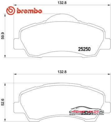 Achat de BREMBO P 61 113 Kit de plaquettes de frein, frein à disque pas chères