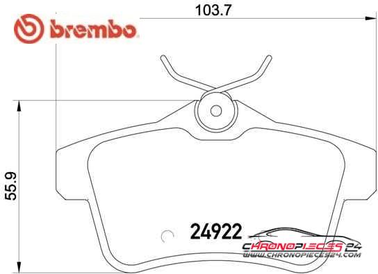 Achat de BREMBO P 61 114 Kit de plaquettes de frein, frein à disque pas chères