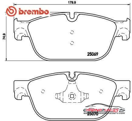 Achat de BREMBO P 61 115 Kit de plaquettes de frein, frein à disque pas chères