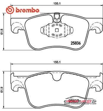 Achat de BREMBO P 61 116 Kit de plaquettes de frein, frein à disque pas chères