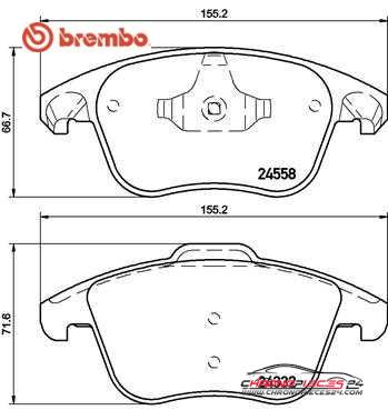 Achat de BREMBO P 61 117 Kit de plaquettes de frein, frein à disque pas chères