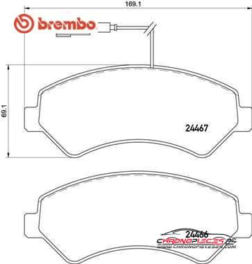 Achat de BREMBO P 61 118 Kit de plaquettes de frein, frein à disque pas chères